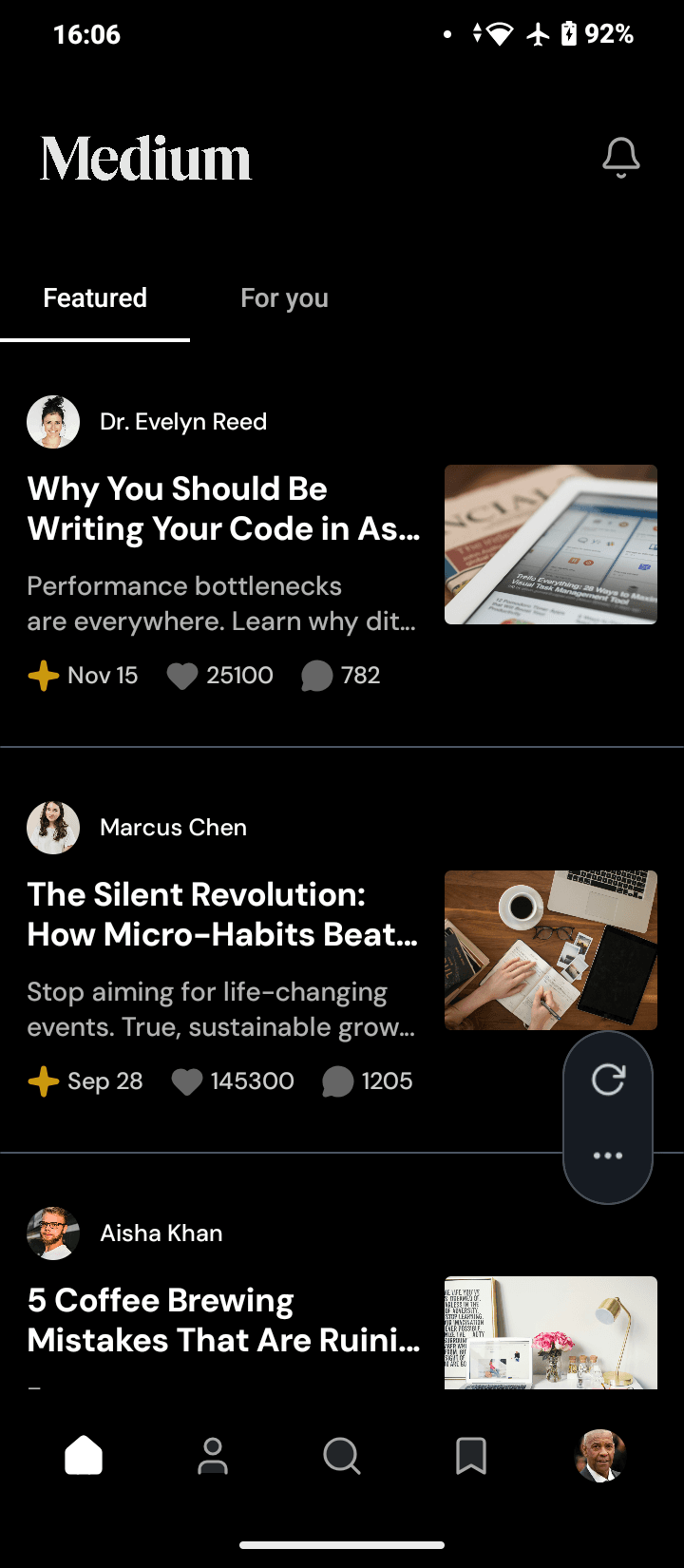 Medium App Recreation